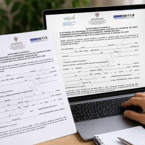 Fac simile della domanda di partecipazione all'Avviso pubblico - immagine elaborata con IA